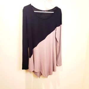 DJT women's long sleeves Block Color Top size M